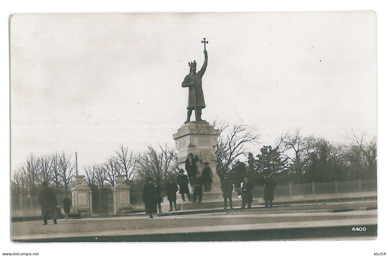 MOL 6 - 15480 CHISINAU, Statue STEFAN Cel MARE, Moldova - Old Postcard, Real PHOTO - Unused - Moldawien (Moldova)