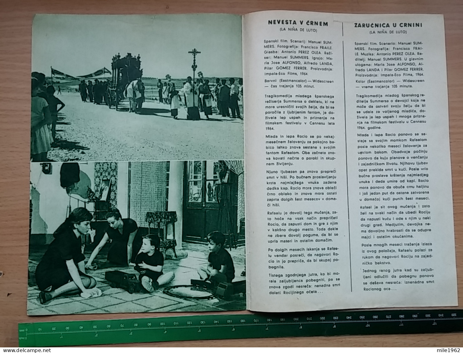 Prog 54 - The Girl In Mourning (1964) -La Niña De Luto - María José Alfonso, Alfredo Landa, Pilar Gómez Ferrer - Publicité Cinématographique