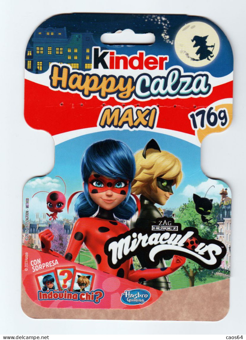 Happy Calza Maxi Cartone Confezione Miraculous 2024 KINDER SORPRESA  ITALY - Otros & Sin Clasificación