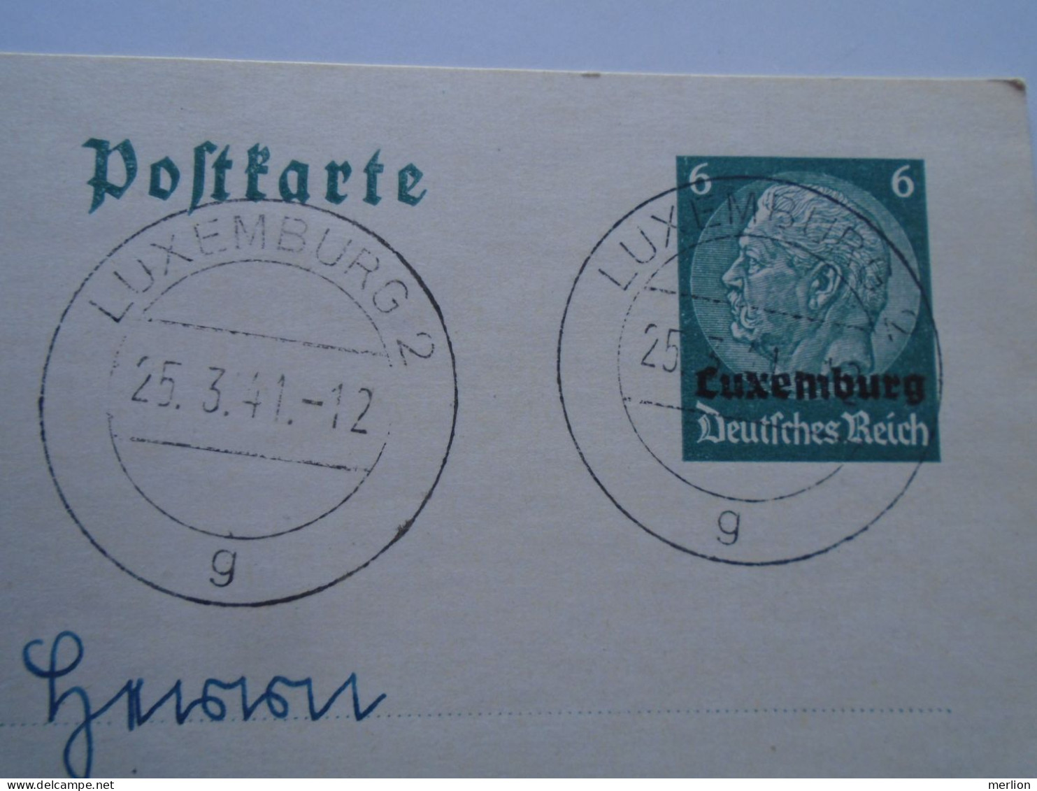 D200544  Luxemburg 1941 -  Ganzsache  Postal Stationery With  Ovpt Deutsches Reich - 1940-1944 Deutsche Besatzung