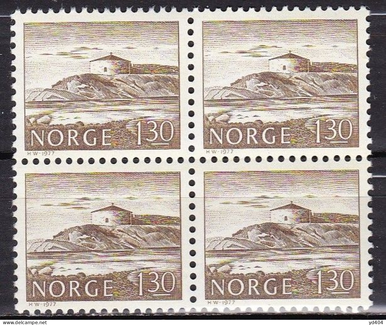 NO238C - NORWAY 1977 – BLOCKS - MONUMENTS - Y&T # 696(x4) MNH 3 € - Neufs