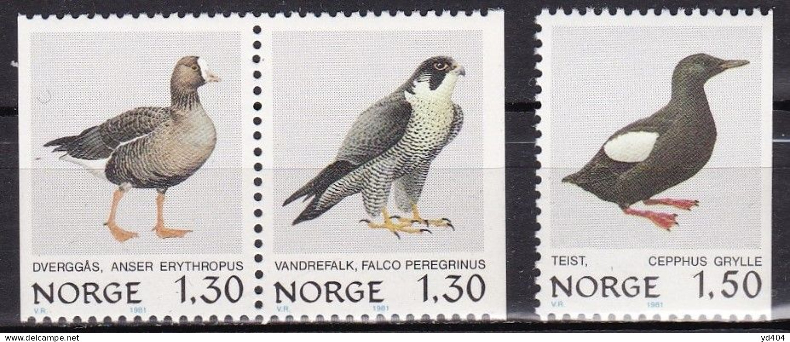 NO240A - NORWAY 1980 - BIRDS - SG # 869-72 MNH 2,50 € - Neufs