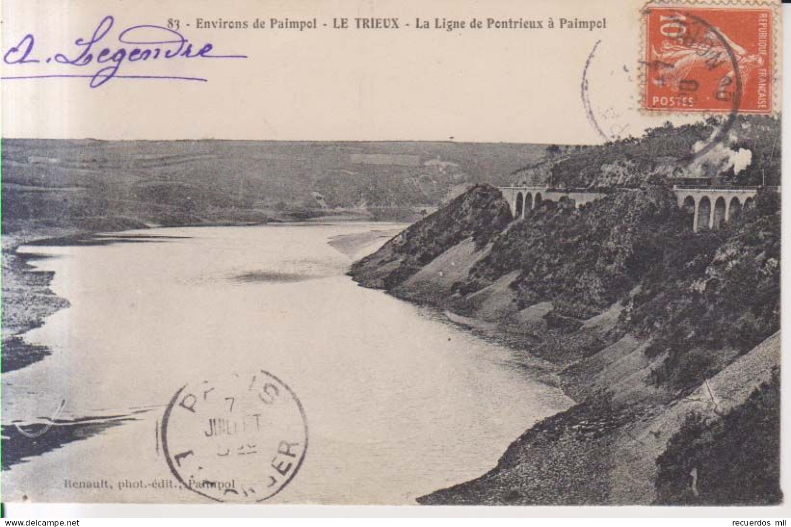 Environs De Paimpol Le Trieux La Ligne De Pontrieux A Paimpol 1908 - Briey