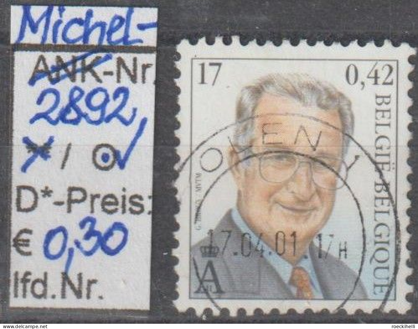 1998 - BELGIEN - FM/DM "König Albert II." 17 Fr / € 0,42 Mehrf.  - O Gestempelt - S.Scan (2892o Be) - 1993-2013 Roi Albert II (MVTM)