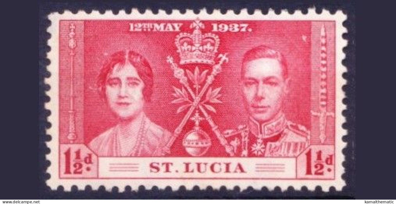 St. Lucia 1937 Mint No Gum, King George VI And Queen Elizabeth, Coronation - St.Lucie (1979-...)