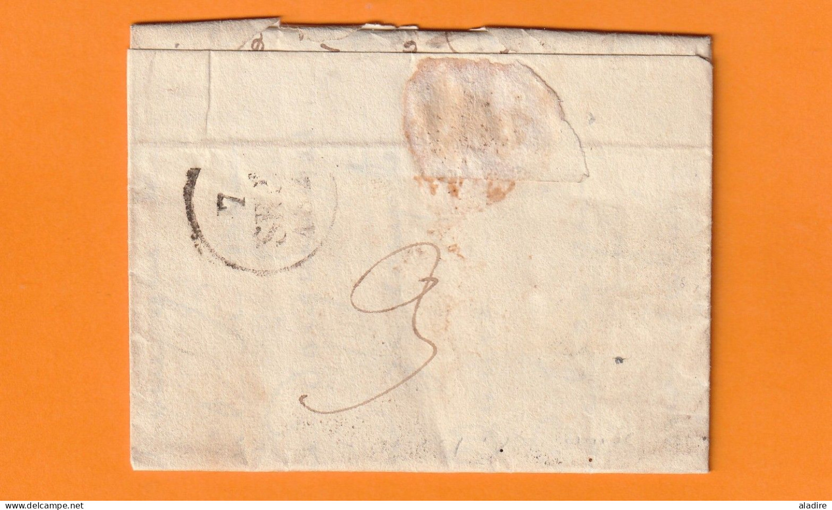 1827 - Marque Postale P37P VIENNE, Isère Sur Lettre Pliée Vers ST SAINT ETIENNE - Dateur En Arrivée - 1801-1848: Vorläufer XIX