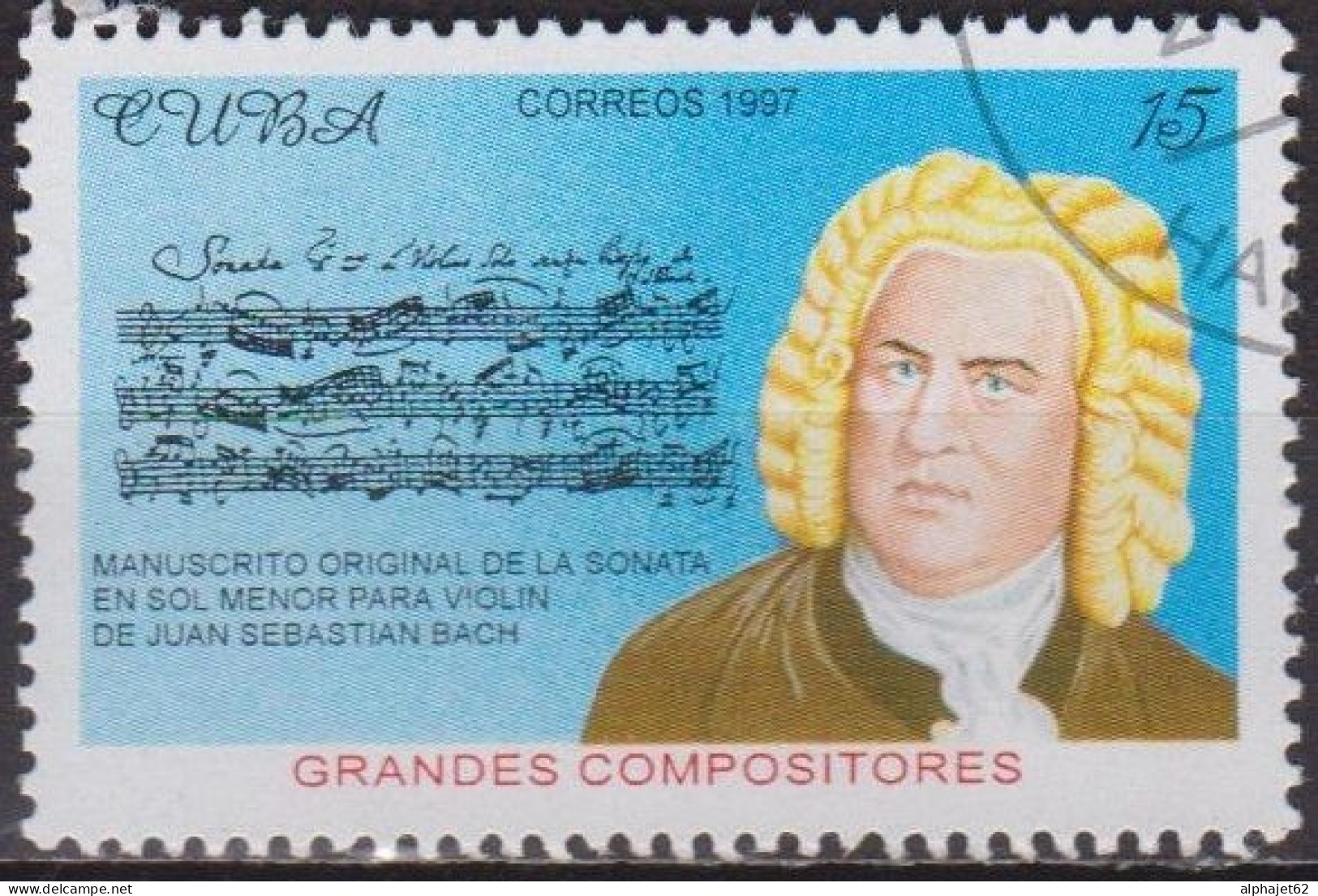 Musique - CUBA - Jean Sébastien Bach, Compositeur  N° 3654 - 1997 - Usati