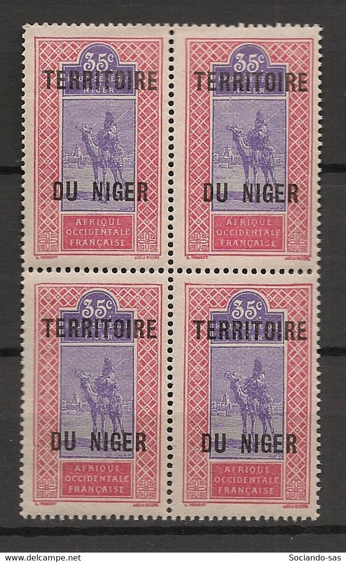 NIGER - 1921 - N°YT. 10 - Targui 35c - Bloc De 4 - Neuf Luxe ** / MNH / Postfrisch - Nuevos