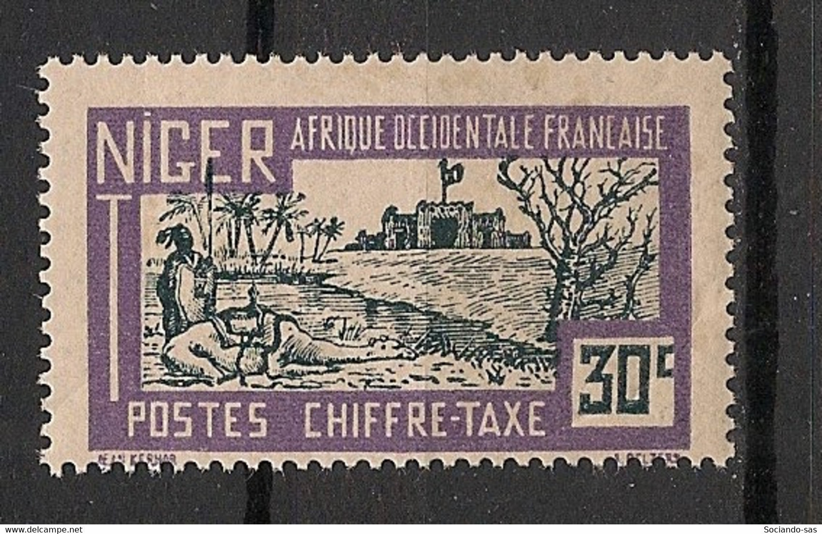 NIGER - 1927 - Taxe TT N° YT. 16 - Fort 30c - Neuf GC ** / MNH / Postfrisch - Nuevos