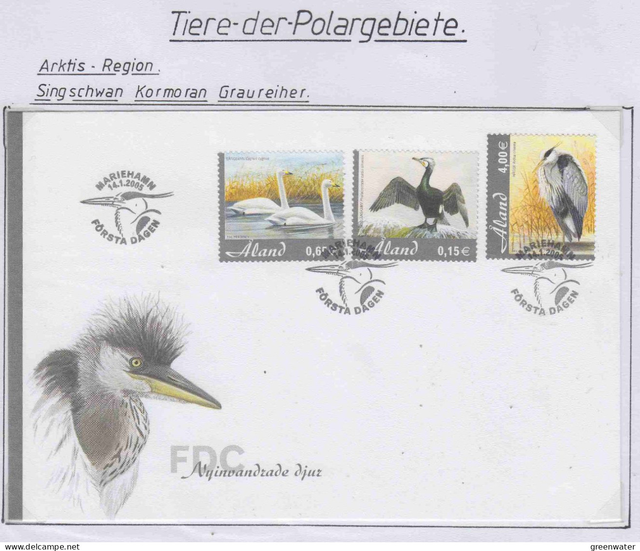 Aland Arctic Animals 3v FDC(PD151) - Arctic Tierwelt