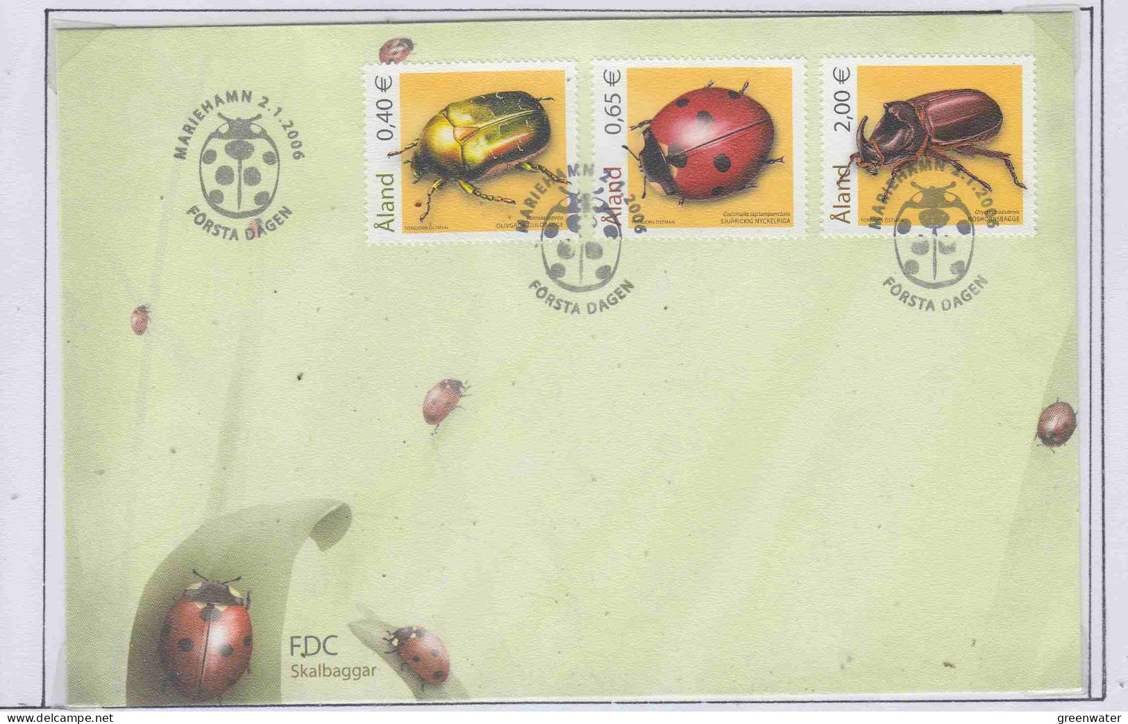 Aland 2006 Käfer 3v FDC (PD153) - Fauna ártica