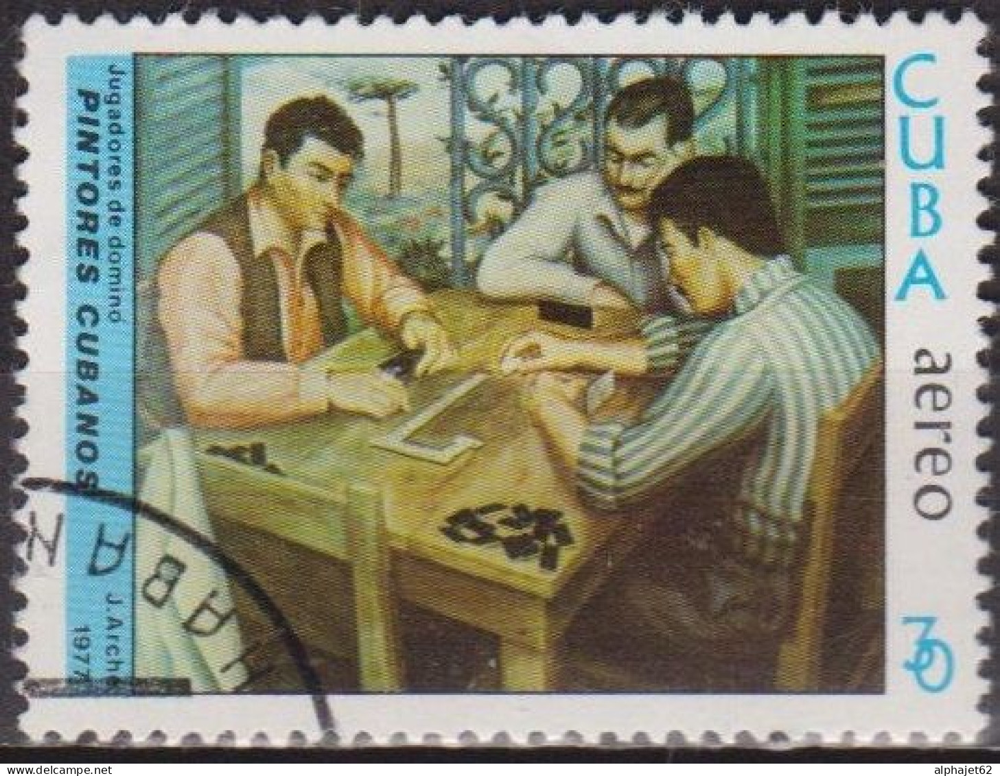 Art, Peinture - CUBA - Les Joueurs De Domino - N° 261 - 1977 - Posta Aerea