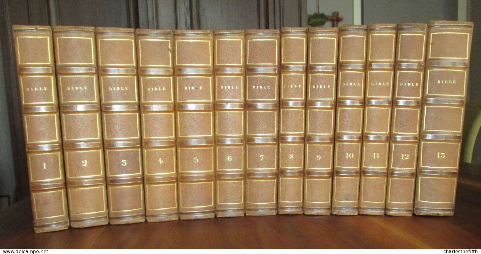 SAINTE BIBLE Latin Et En François Suivie D'un Dictionnaire étymolog. Géograph Et Archéolog. Par Barbié Du Bocage 13 Vol. - 1801-1900