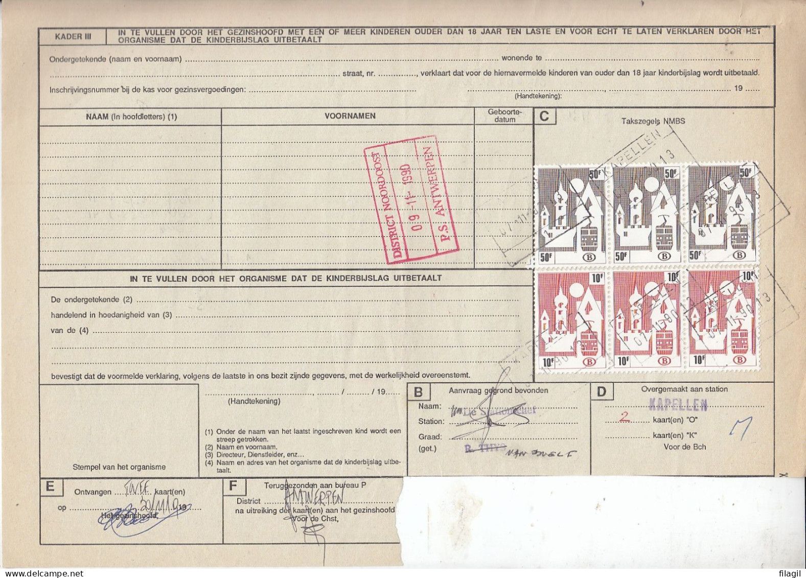 Aanvraag Voor Het Bekomen Van Reductiekaarten Met Stempel Kapellen - Documents & Fragments