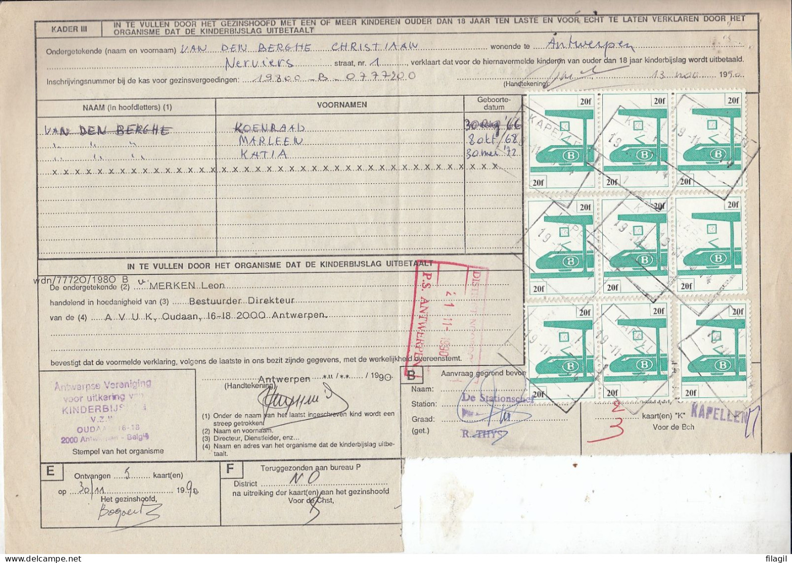 Aanvraag Voor Het Bekomen Van Reductiekaarten Met Stempel Kapellen - Documents & Fragments