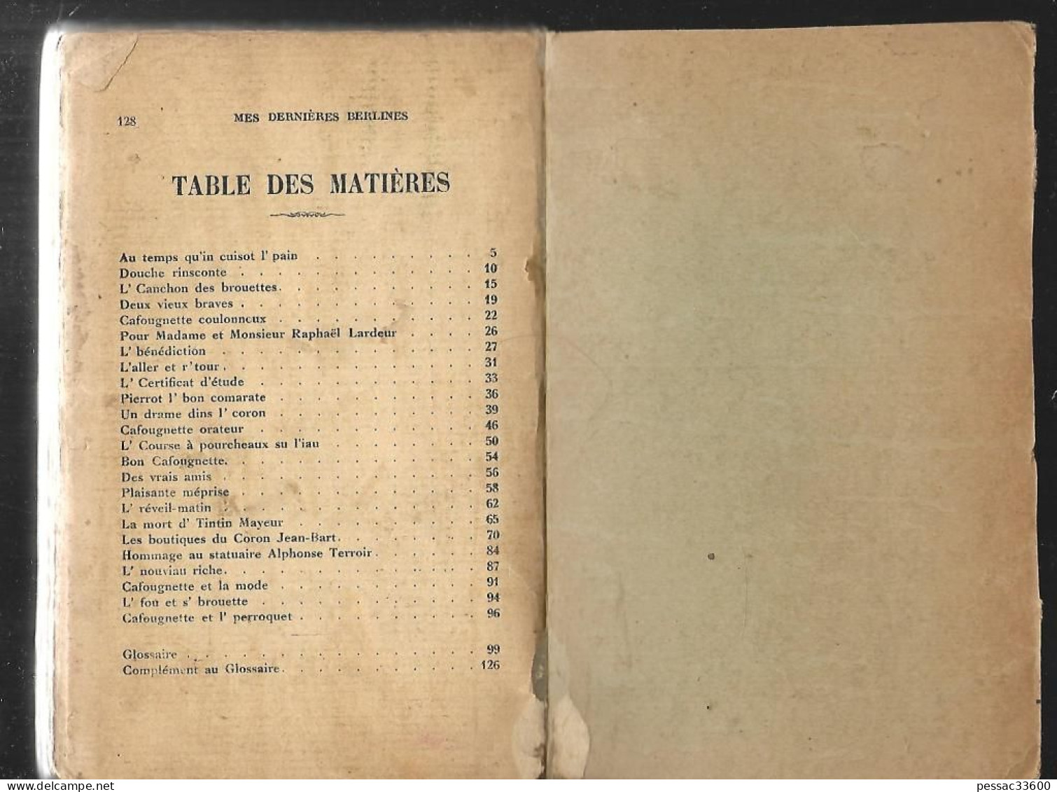 Mes Dernières Berlines Jules Mousseron « Mœurs Et Coutumes Du Pays Minier, Poésies Et Monologues En Patois Du Nord - Picardie - Nord-Pas-de-Calais