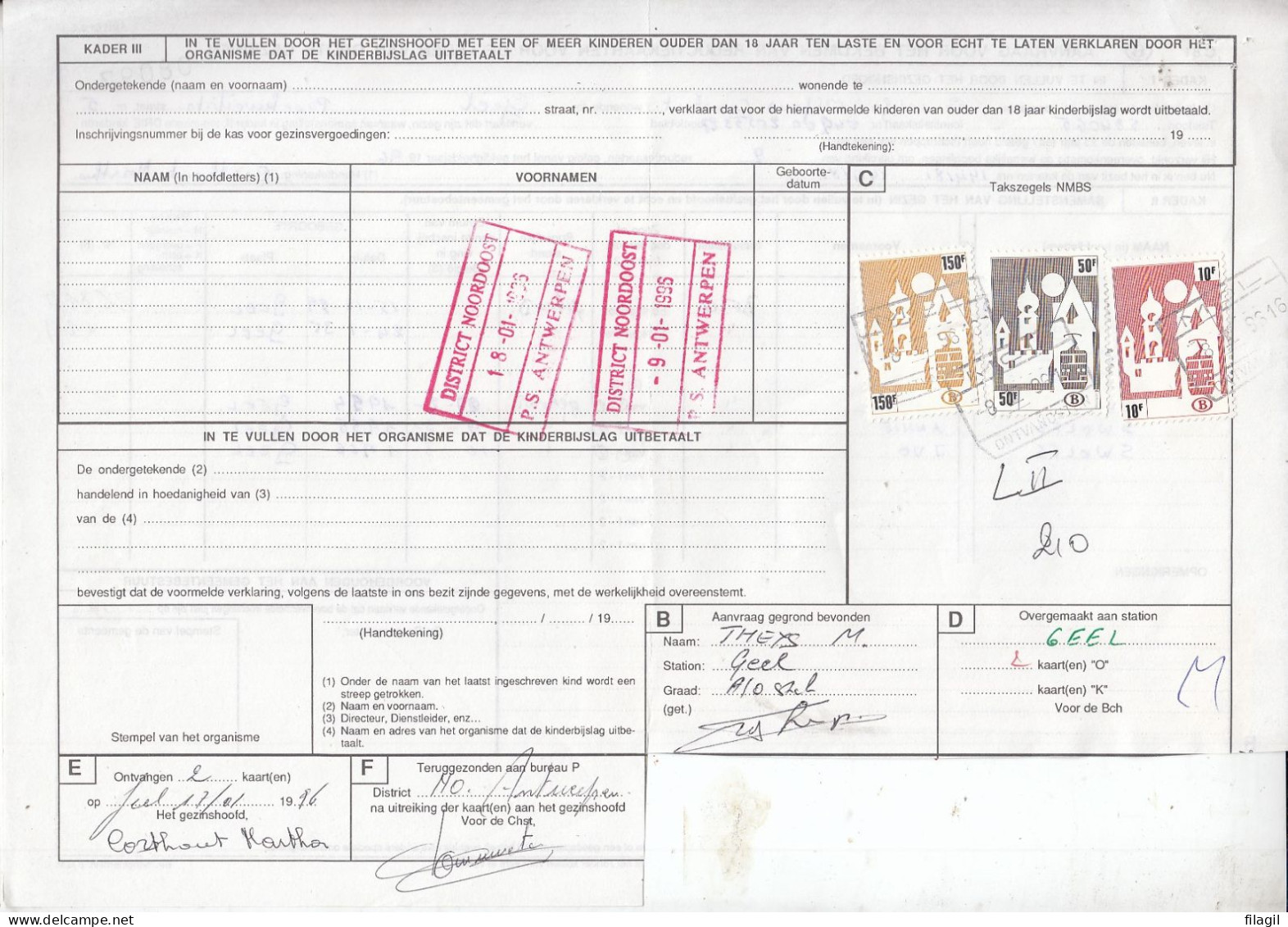 Aanvraag Voor Het Bekomen Van Reductiekaarten Met Stempel Mol Ontvangsten - Documents & Fragments