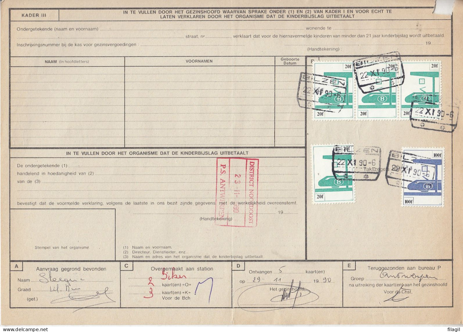 Aanvraag Voor Het Bekomen Van Reductiekaarten Met Stempel Bilzen - Documents & Fragments