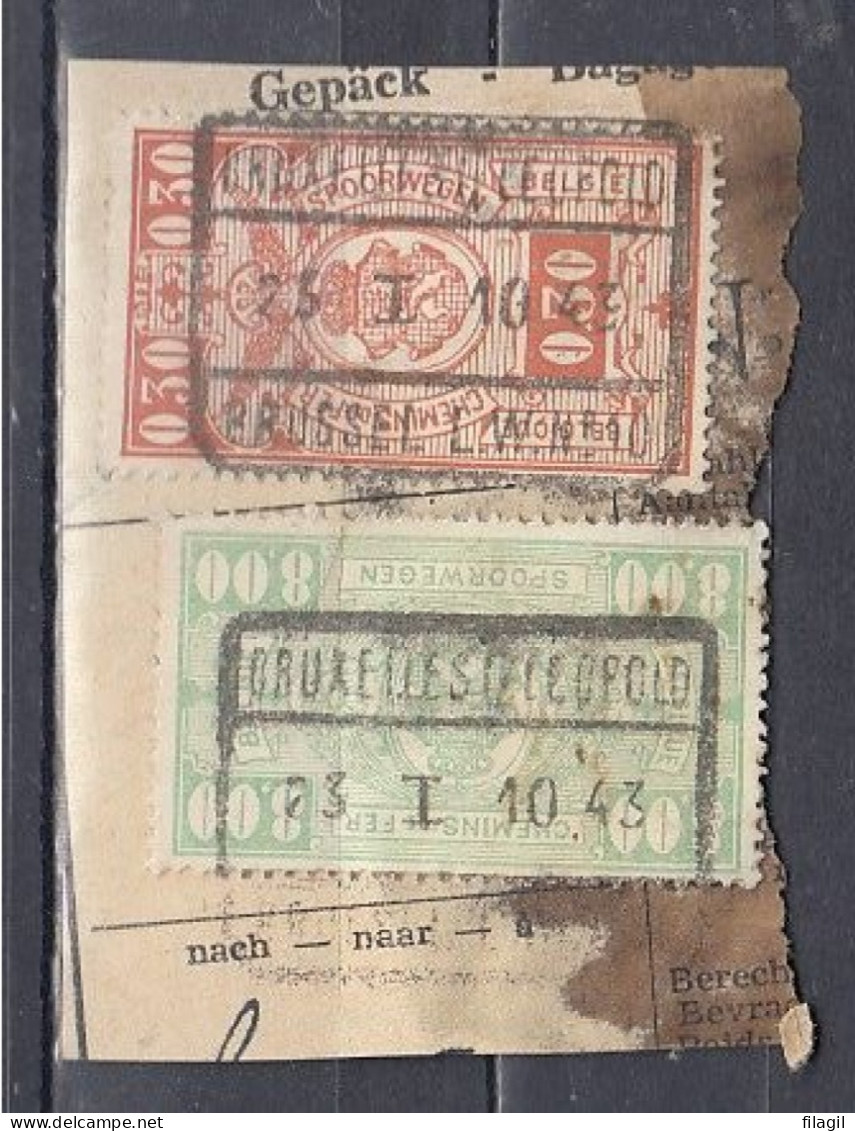 Fragment Met Stempel BRUXELLES LEOPOLD - Documentos & Fragmentos