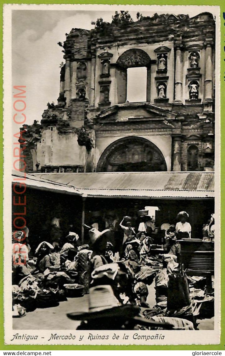 Af2454 - GUATEMALA - VINTAGE POSTCARD - Antigua - Mercado - Guatemala