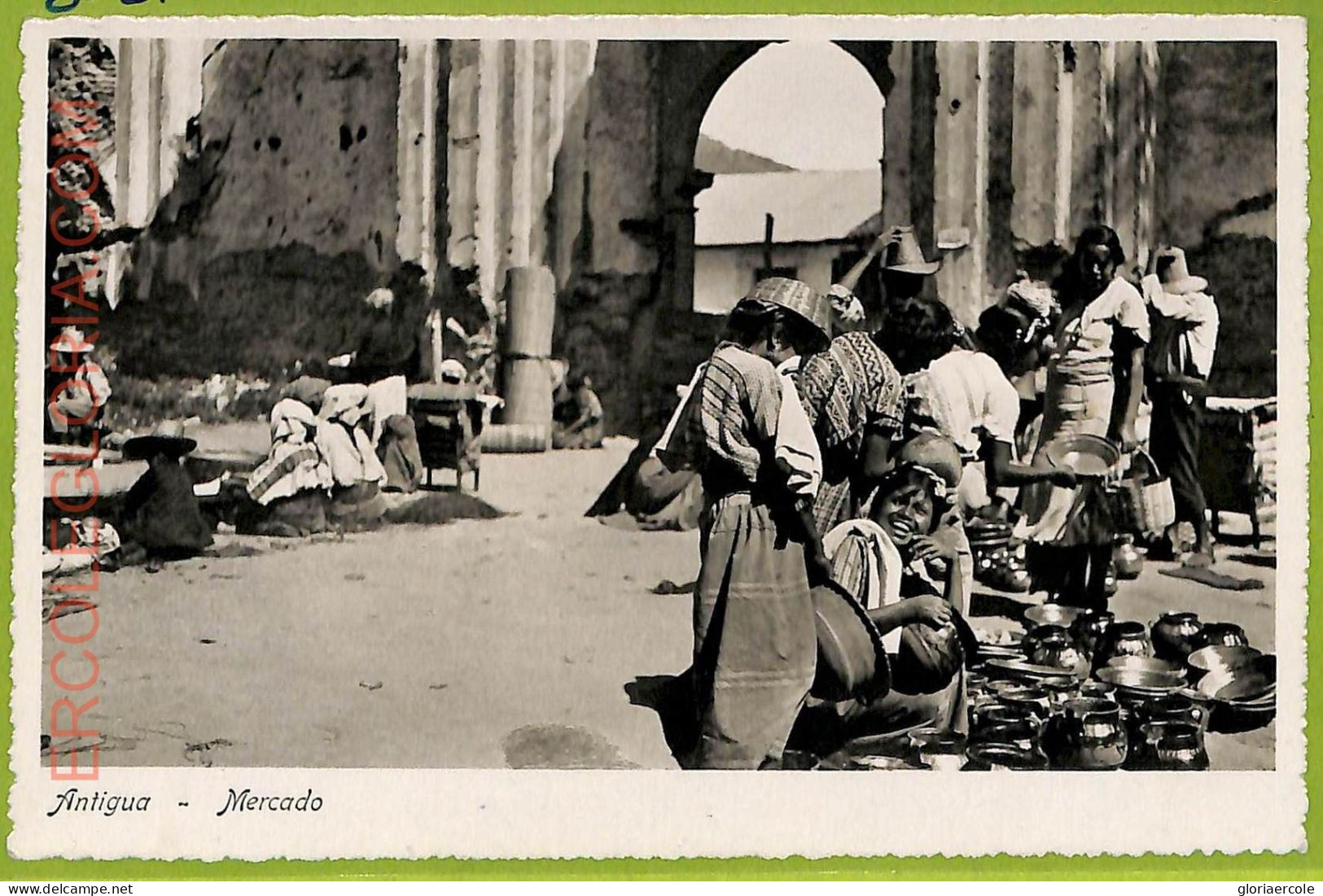 Af2456 - GUATEMALA - VINTAGE POSTCARD - Antigua - Mercado - Guatemala