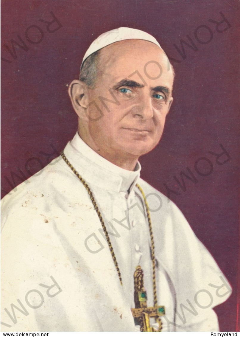 CARTOLINA  VATICANO-PAULUS PP. VI-STORIA,MEMORIA,CULTURA,RELIGIONE,CRISTIANESIMO,IMPERO ROMANO,VIAGGIATA 1966 - Vatican