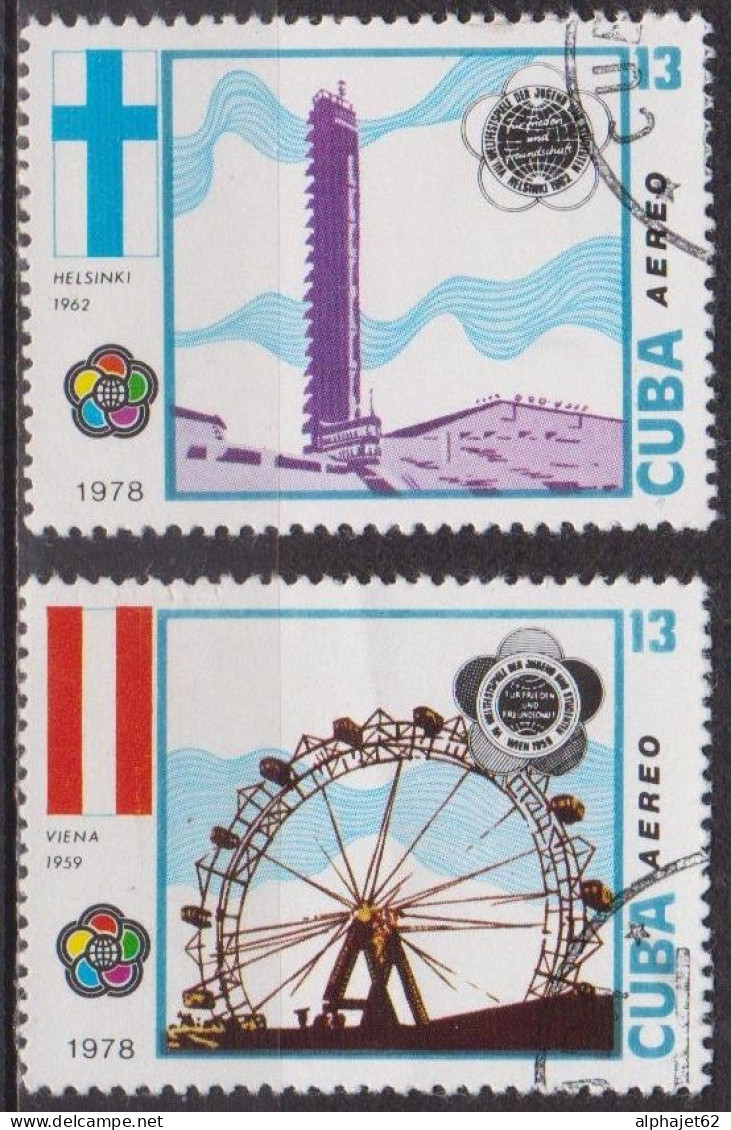 Jeunesse - CUBA - Capitales - Vienne, Prater - Helsinki - N° 293-294 - 1978 - Luftpost