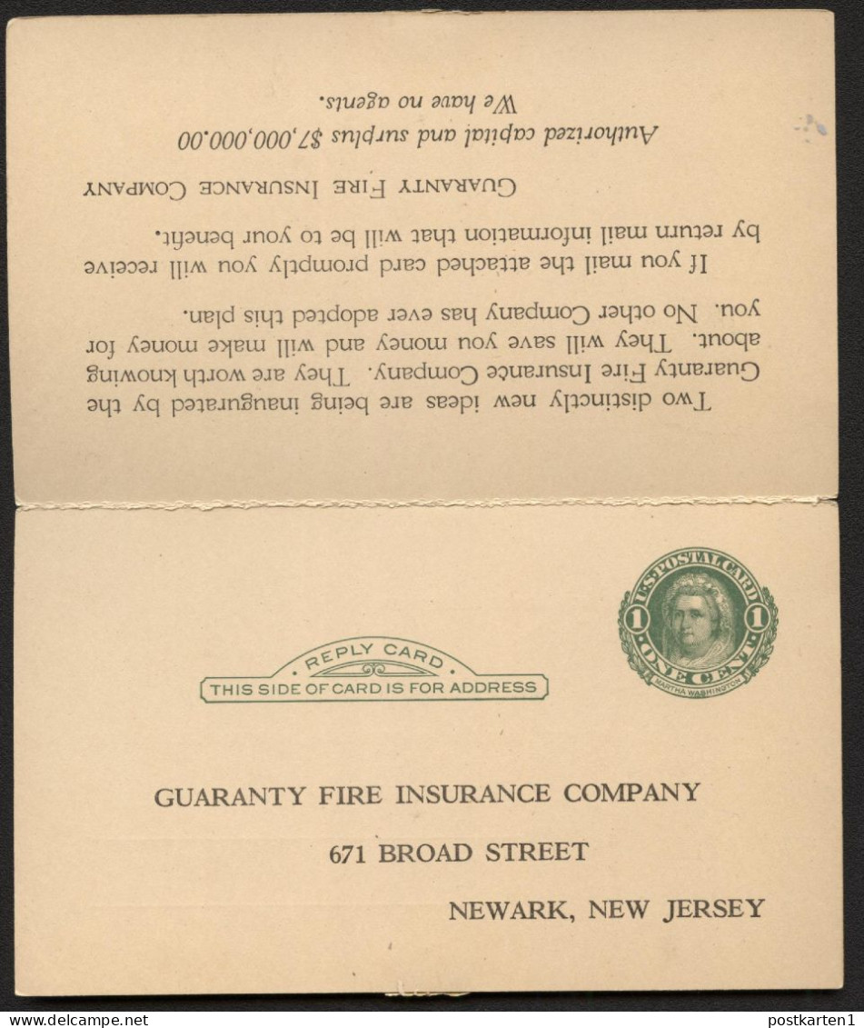 UY7 Sep.1 Postal Card With Reply Princeton NJ - Bridgeton NJ 1926 - 1901-20
