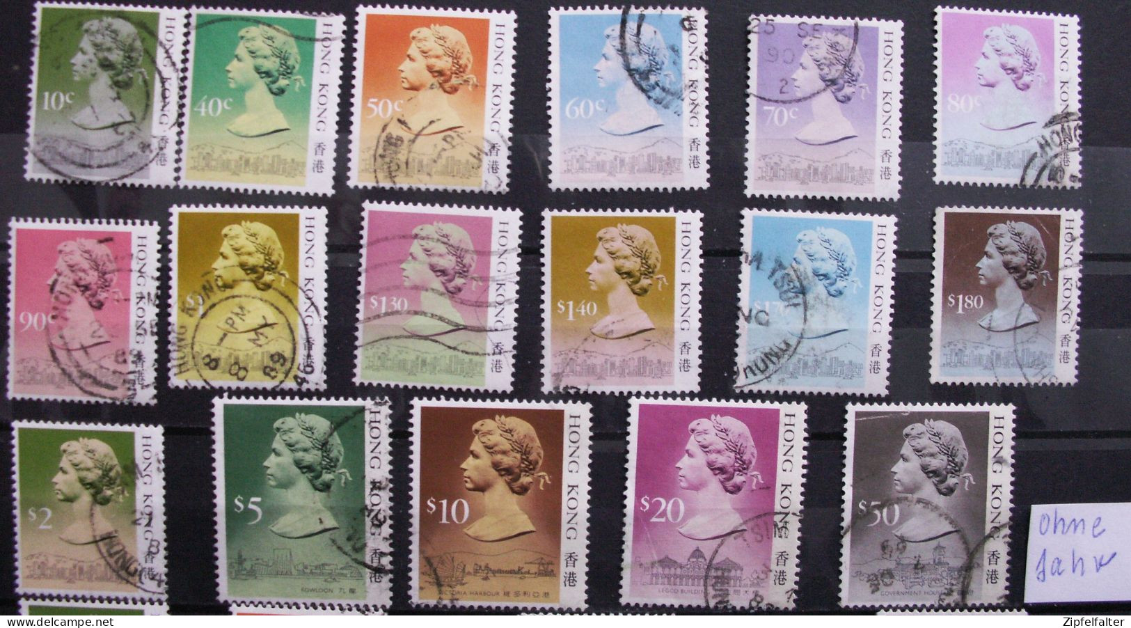 Hongkong Dauerserie Queen Elisabeth In Verschiedenen Varianten. Mit Und Ohne Jahreszahlen. Auch Höchstwerte. Gestempelt. - Used Stamps