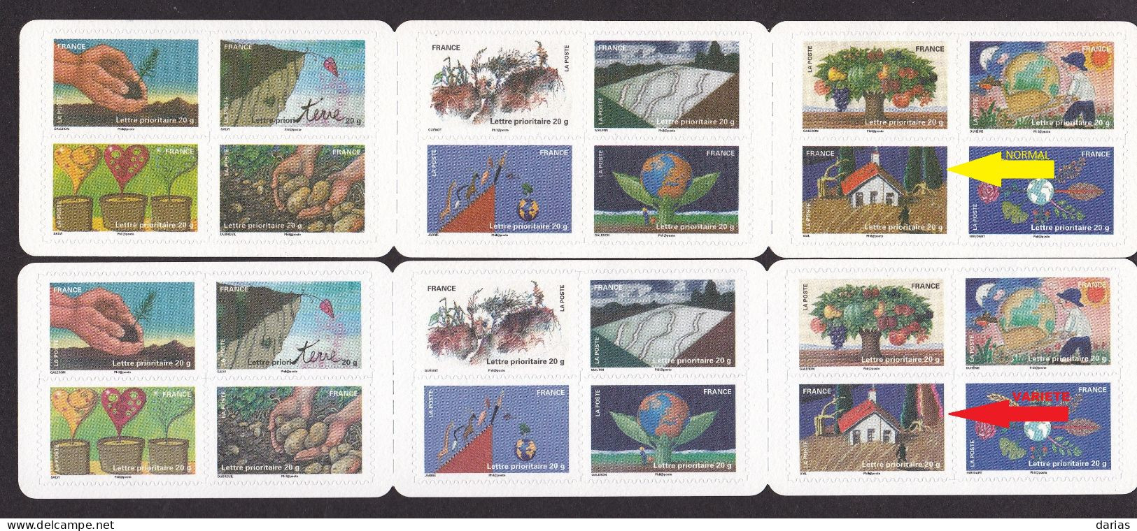 CARNET BC 526a "LE TIMBRE FETE LA TERRE" Autoadhésif. Variété. SEULE PROPOSITION Sur DELCAMPE. - Postzegelboekjes