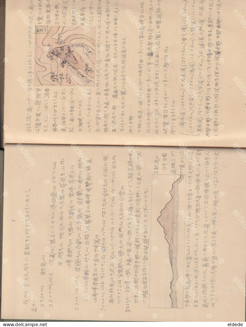 Booklet Handwritten And Drawn Formosa  Maps - Taiwan