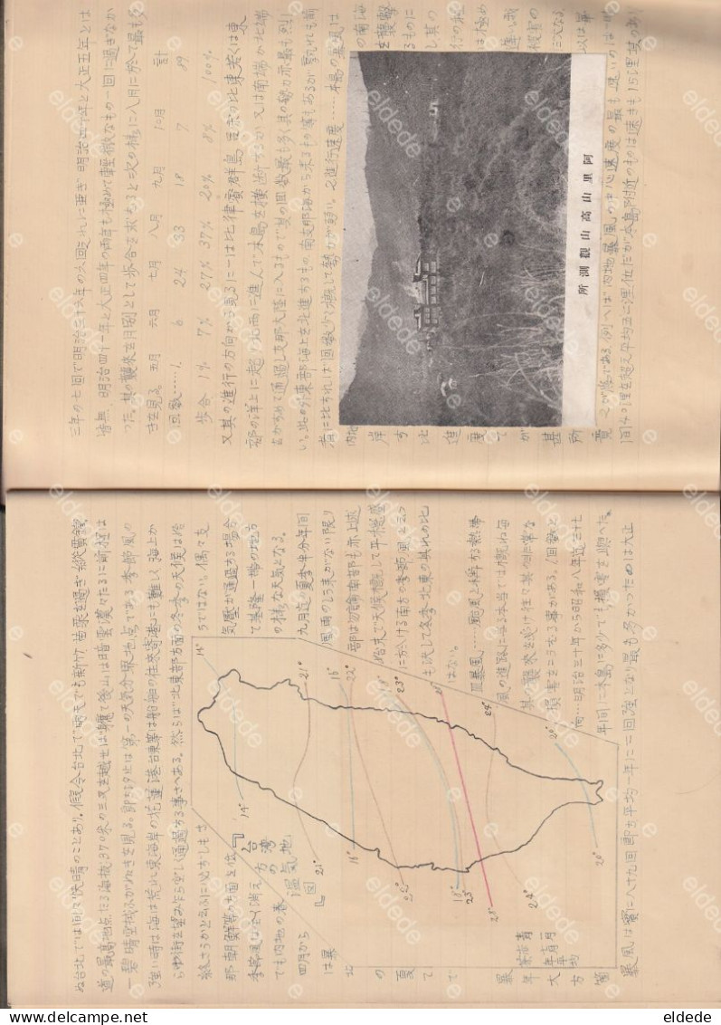 Booklet Handwritten And Drawn Formosa  Maps - Taiwán