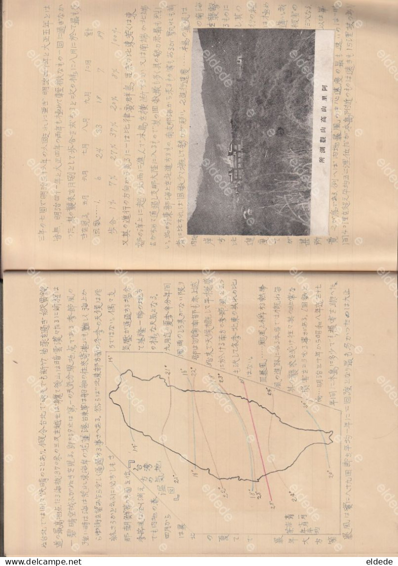 Booklet Handwritten And Drawn Formosa  Maps - Taiwan
