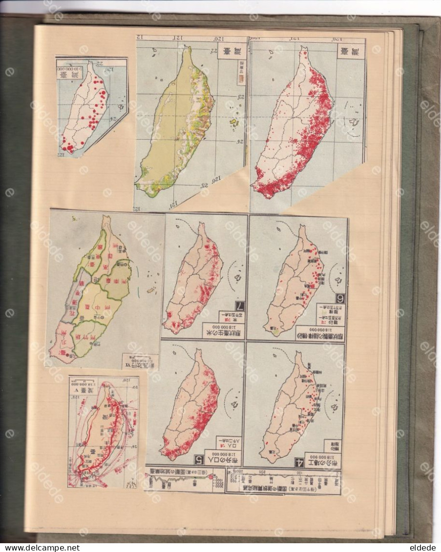 Booklet Handwritten and drawn Formosa  Maps