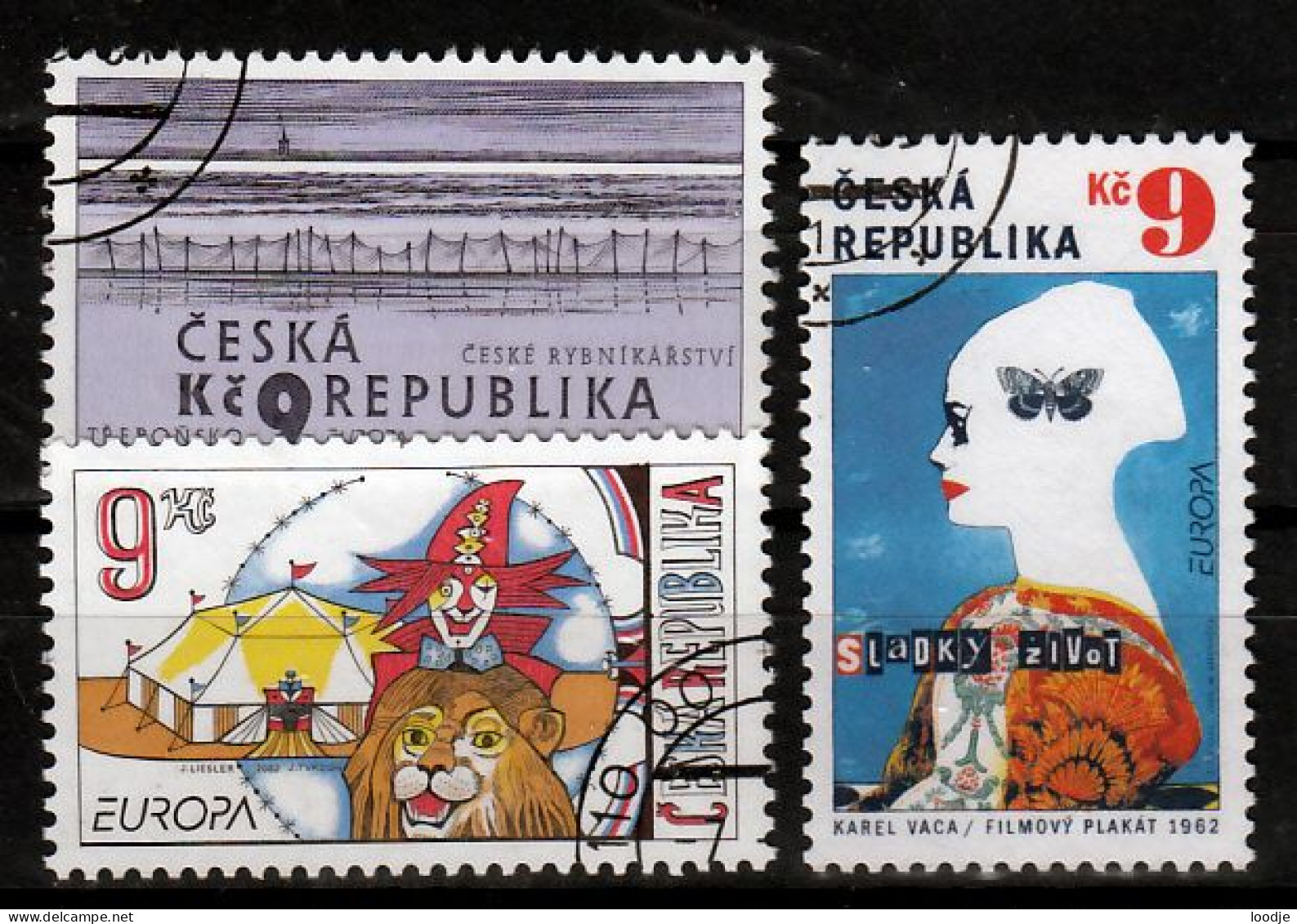 Tsjechie Europa Cept 2001,2002,2003 Gestempeld - Usati