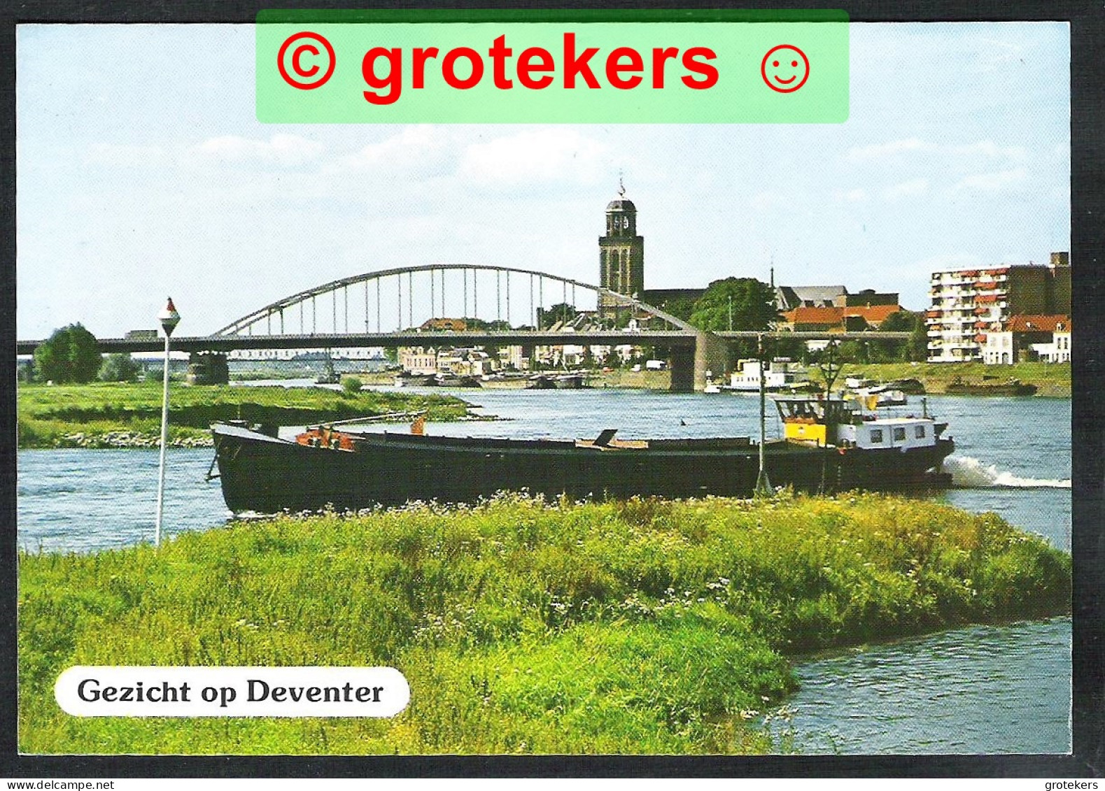 DEVENTER Gezicht Op Deventer Met Binnenschip/péniche ± 1980 - Deventer