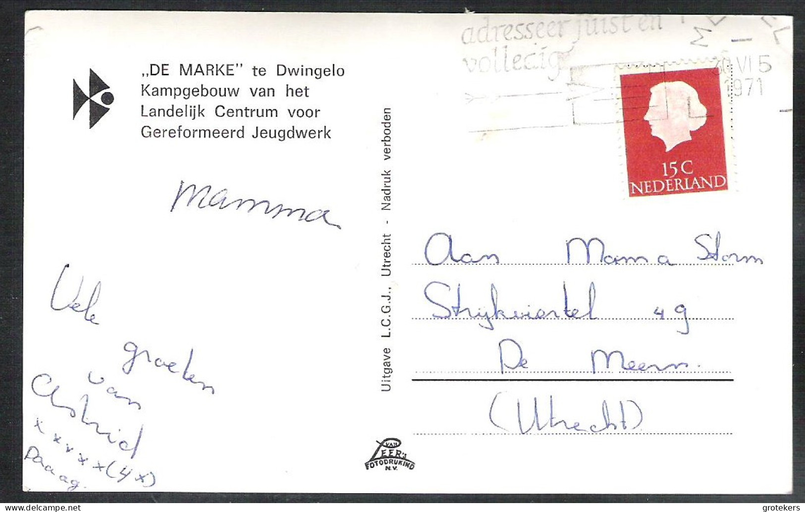 DWINGELOO De Marke Kampgebouw 1971 - Dwingeloo