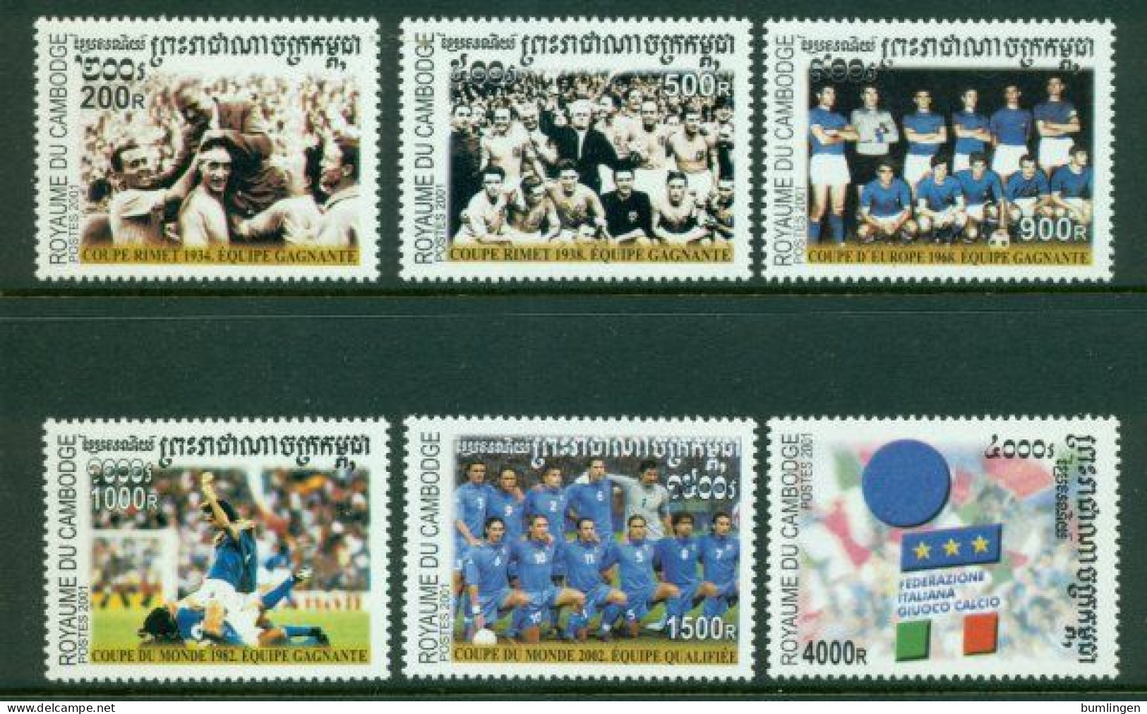 CAMBODIA 2001 Mi 2270-75** FIFA World Cup, Japan And South Korea [B179] - 2002 – South Korea / Japan