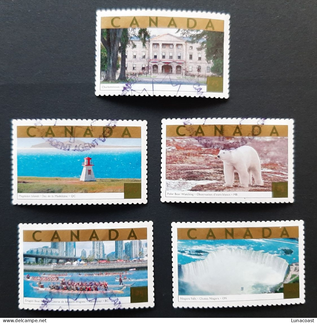 Canada 2003  USED Sc 1990 A-e   5 X 125c  Tourist Attractions - Used Stamps