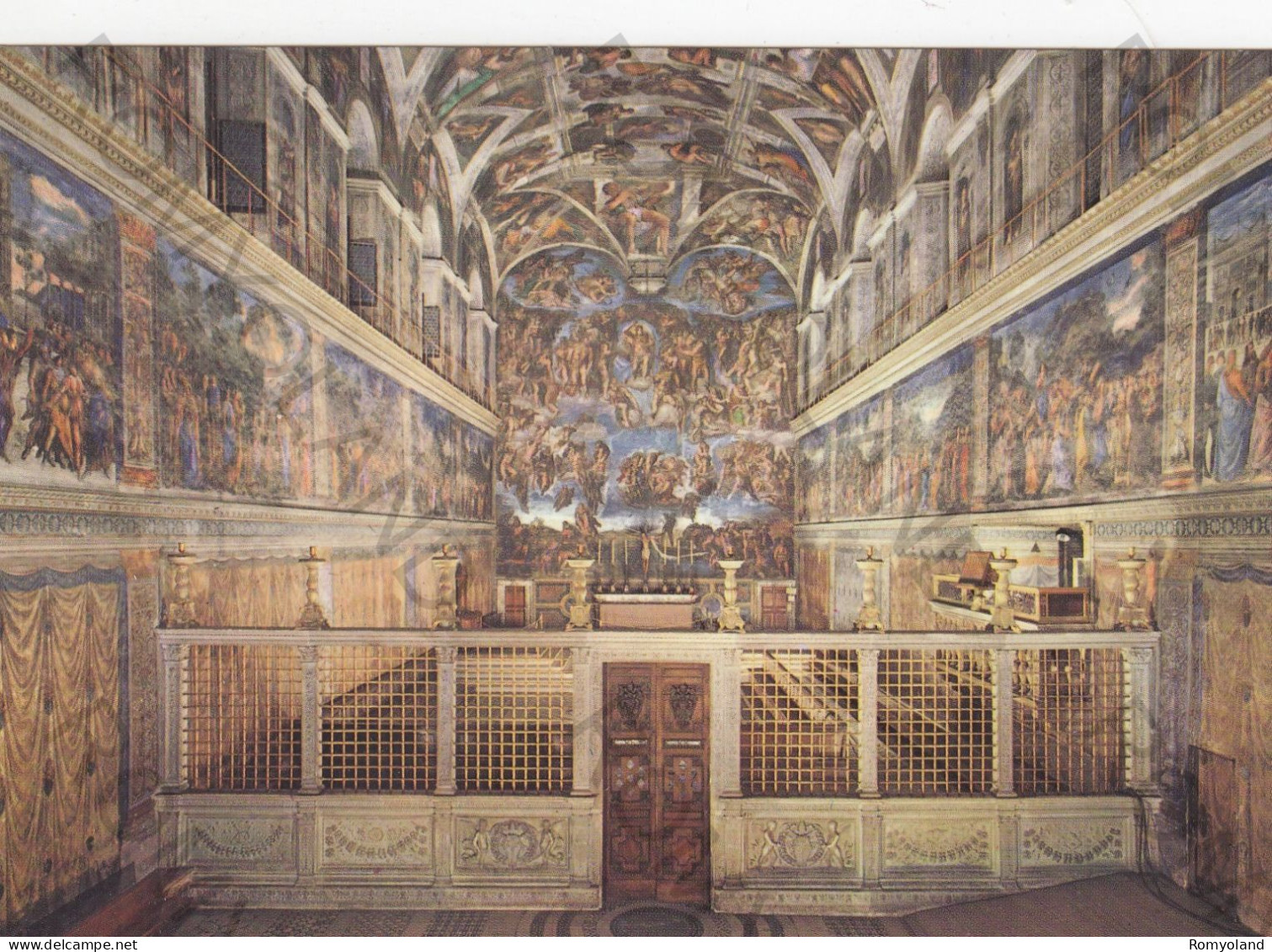 CARTOLINA  ROMA-VATICANO,LAZIO-INTERNO CAPPELLA SISTINA-STORIA,MEMORIA,CULTURA,IMPERO ROMANO,BELLA ITALIA,NON VIAGGIATA - Ausstellungen