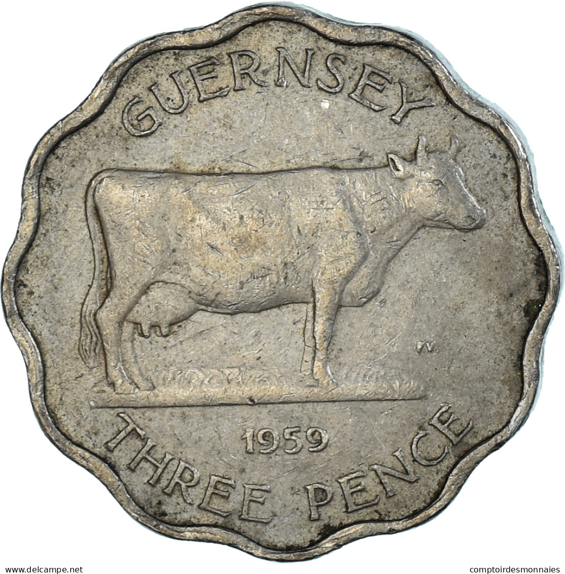 Monnaie, Guernesey, 3 Pence, 1959 - Guernesey