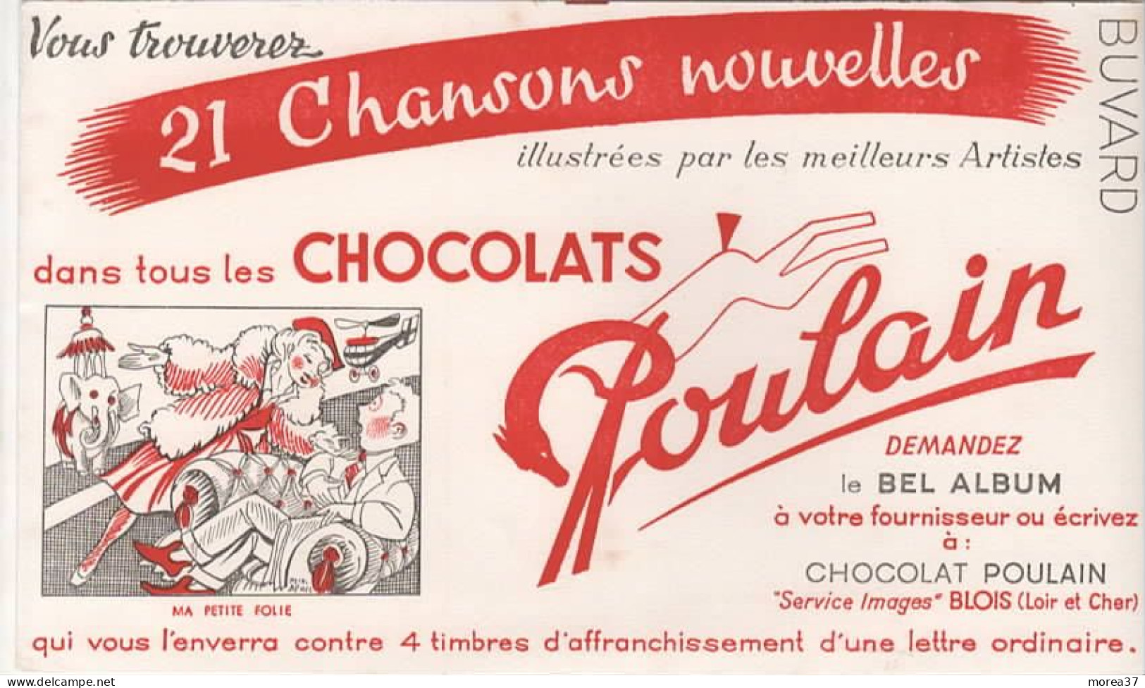 BUVARD CHOCOLATS POULAIN - Chocolat