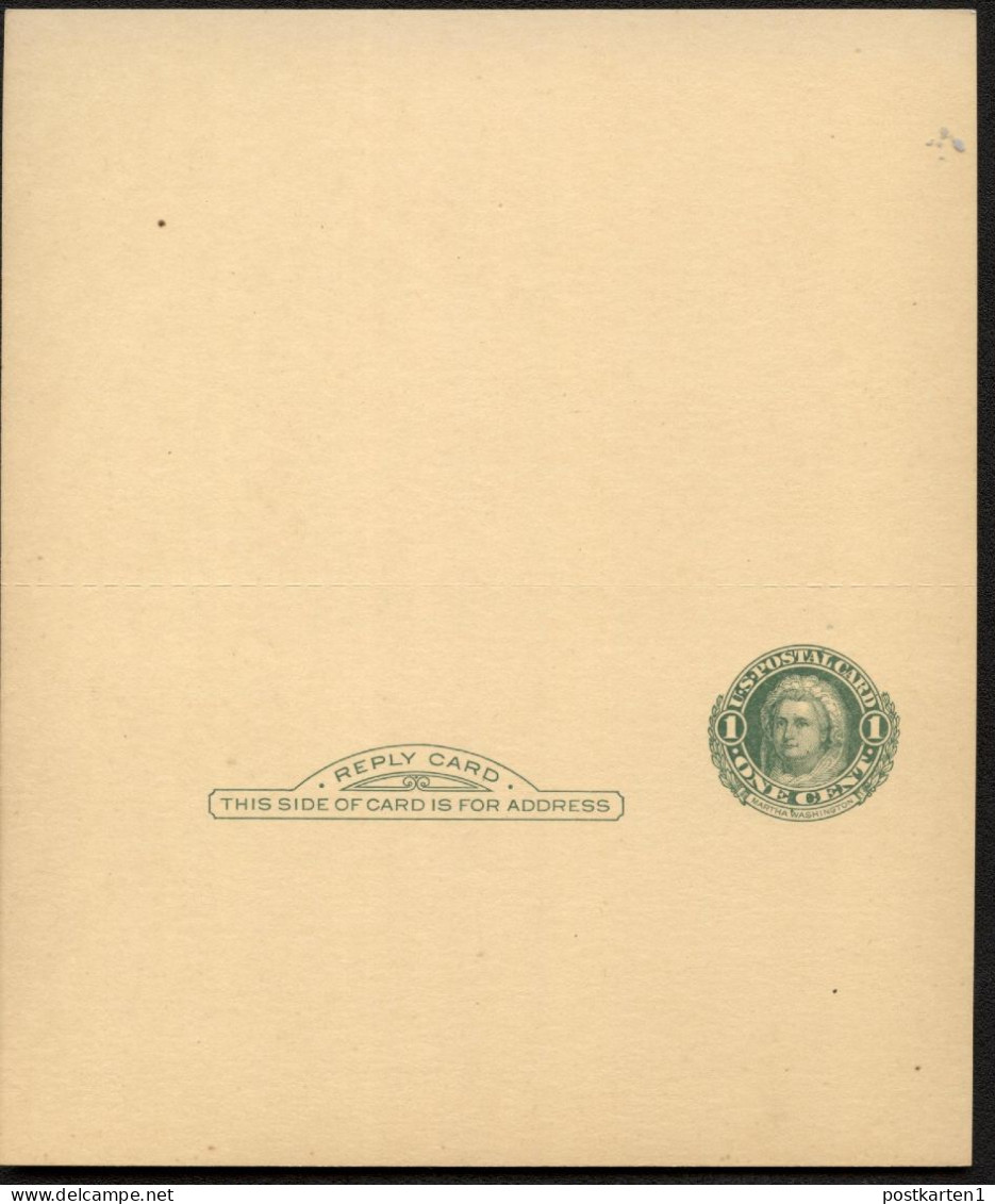 UY7 Sep.4 Postal Card With Reply Mint Unfolded Light Buff Xf 1925 - 1901-20