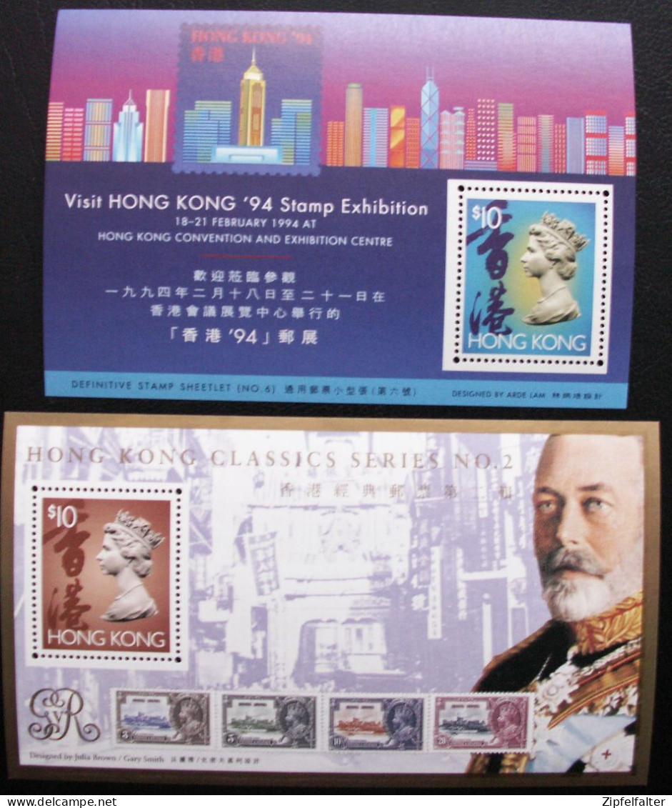 Hongkong. 2 Blöcke Stamp Exhibition 1994 Und Classic Serie No. 2.  Beide Feinst ** Postfrisch. - Blocks & Kleinbögen