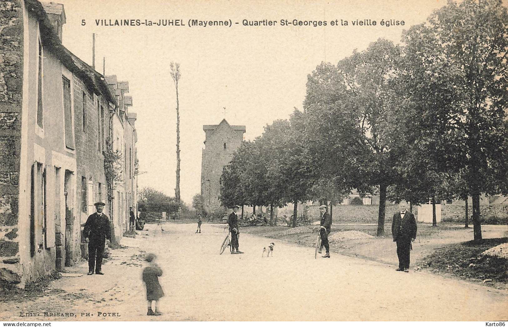 Villaines La Juhel * Quartier St Georges Et La Vieille église Du Village * Enfants Villageois - Villaines La Juhel