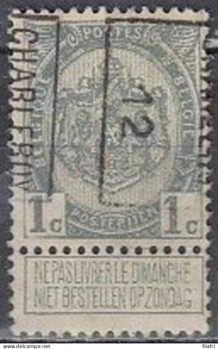 1891 Voorafstempeling Op Nr 81A - CHARLEROY 12 - Positie B - Rolstempels 1910-19