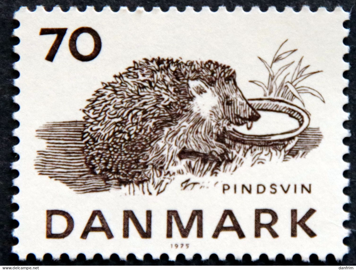 Denmark 1975   MiNr.603   MNH  (**) Hedgehogs  ( Lot B  2459) - Unused Stamps