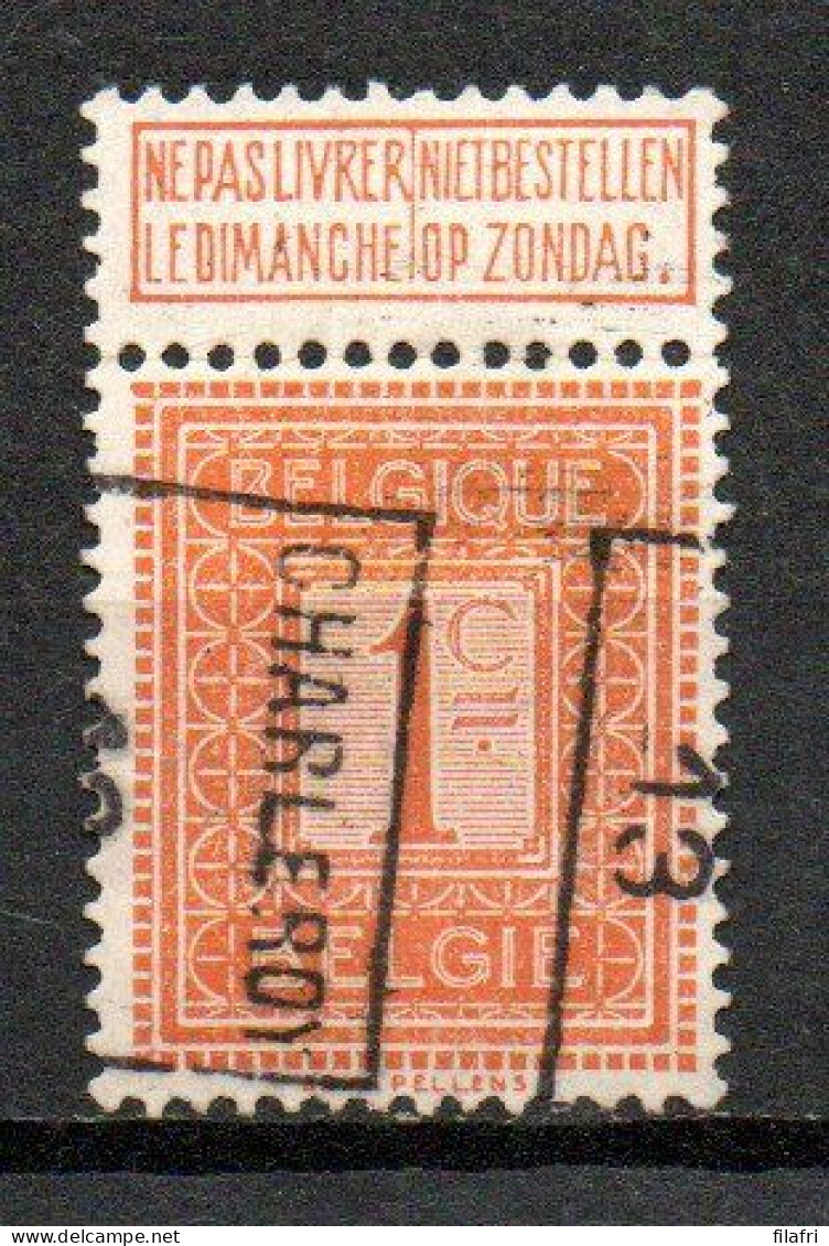 2133 Voorafstempeling Op Nr 108 - CHARLEROY 13 - Positie B - Rollo De Sellos 1910-19