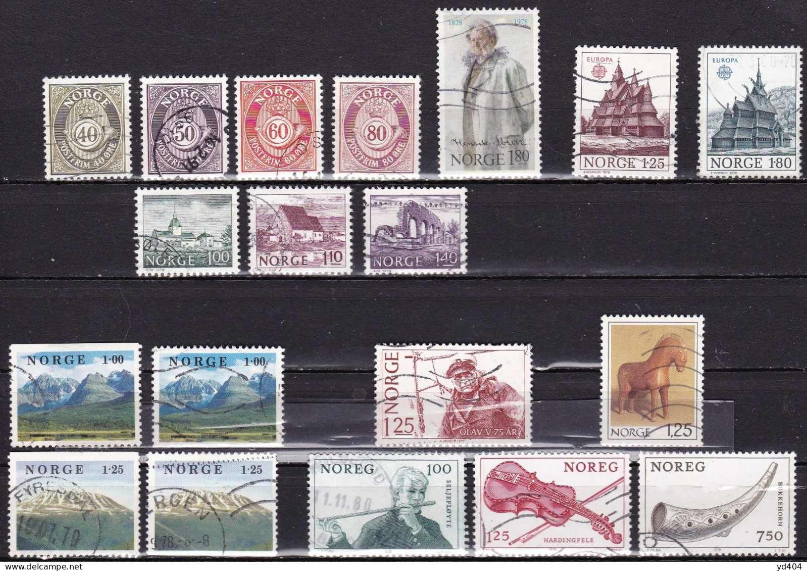 NO092 – NORVEGE - NORWAY – 1978 USED LOT – Y&T # 714-745 – CV 5,75 € - Gebruikt