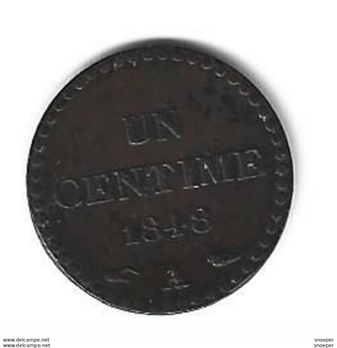 *france 1 Centieme 1848a  Km 754  Vf - 1 Centime